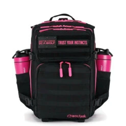 35L Backpack Black Neon Pink