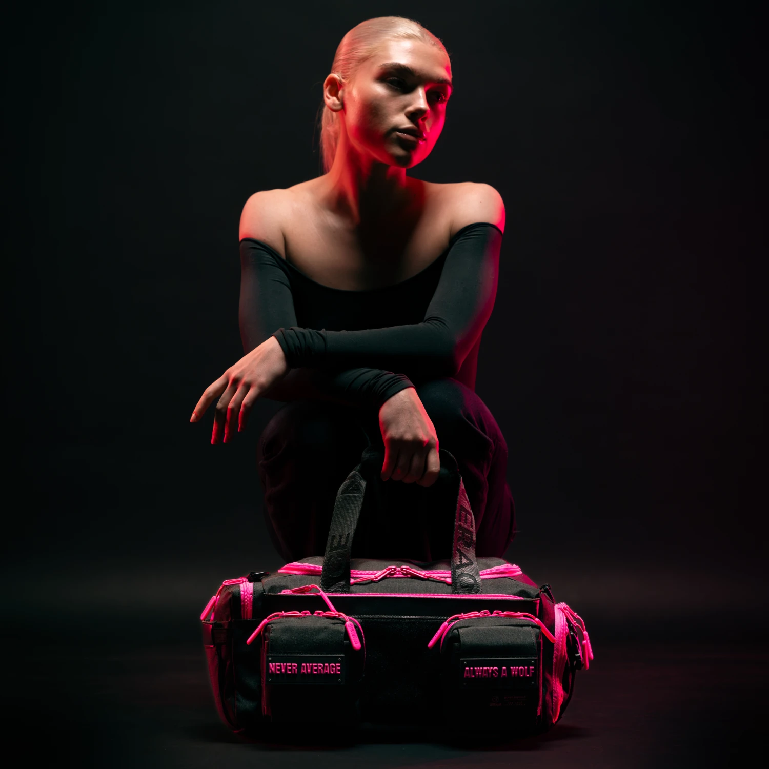 20L Mini Duffle Bag Black Neon Pink 7 20L Mini Duffle Bag Black Neon Pink - Image 5