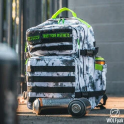 35L Backpack Timber Wolf Graffiti Green -Bags Store graffiti green1 1