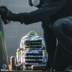 35L Backpack Timber Wolf Graffiti Green -Bags Store graffiti green2 1 1